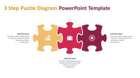 3 Step Puzzle Diagram Powerpoint Template Puzzle Pieces Powerpoint