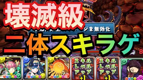 【パズドラ】ニーズヘッグ降臨壊滅級を二枚抜きで二体スキラゲperigamesvol152 Youtube