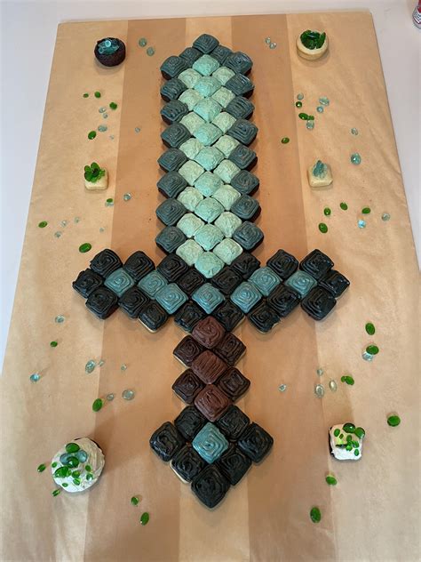 Minecraft Diamond Sword Cake