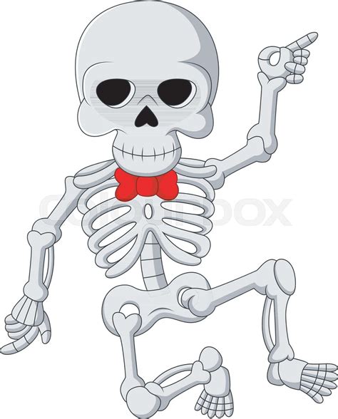 Cartoon Funny Skeleton Dancing Stock Vector Colourbox