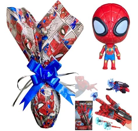 Kit Ovo De Pascoa Brinquedo Homem Aranha Ao Leite 500g Frete grátis