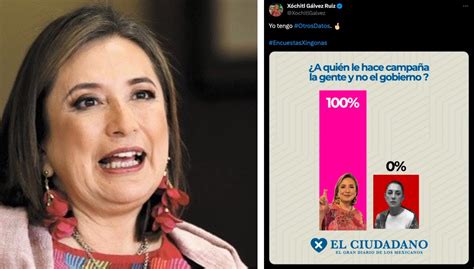 INE ordena a Xóchitl Gálvez eliminar meme sobre encuesta que incluye a