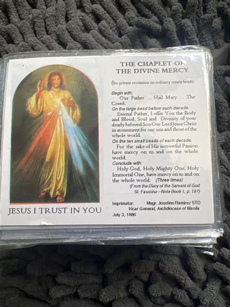 Wholesale Chaplet Of The Divine Mercy Laminated 25pcs Lazada Ph