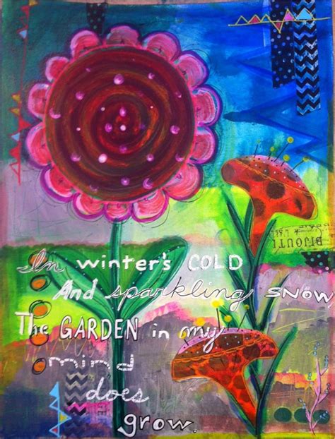 Sanity Thru Art Journaling Art Journal Winter Garden Neon Signs