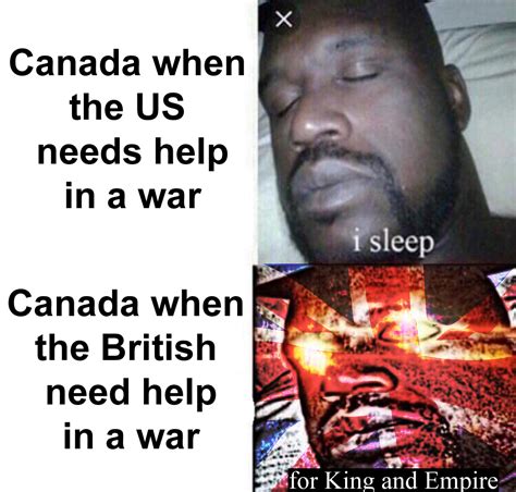 Canada During Wars | Sleeping Shaq | Know Your Meme