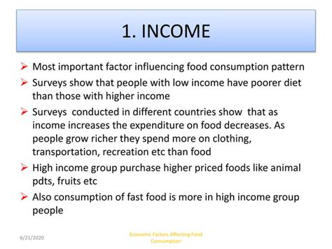 Economic Factors Affecting Food Habits Ppt