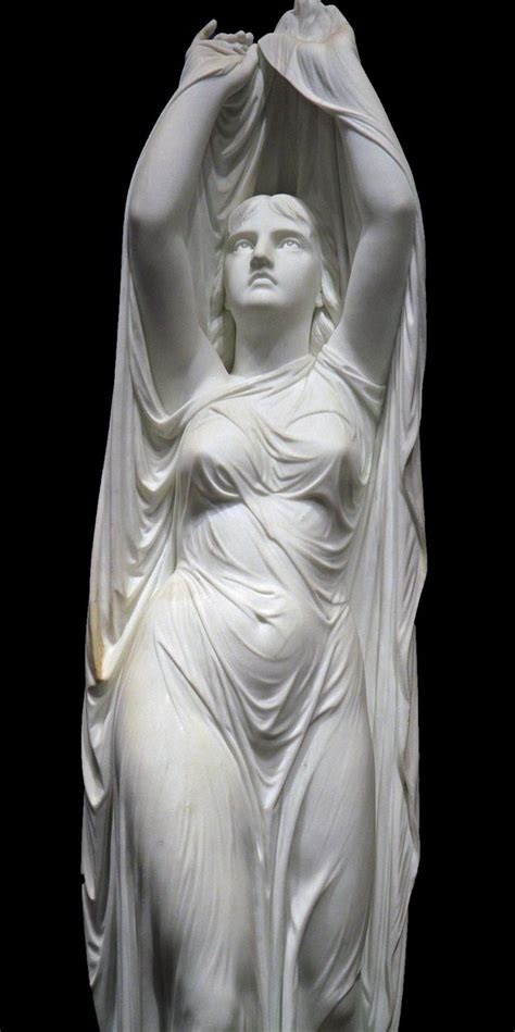 Elegant Marble Sculpture Ondine Emerging From Water