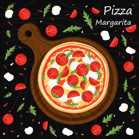 Pizza Italienne Traditionnelle Margherita Avec Fromage Mozzarella