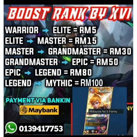 Mlbb Boosting Service Joki Mobile Legend Boosting Ml Rank Shopee Malaysia