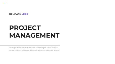 Project Management Presentation Template