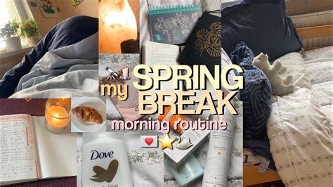 My Spring Break Morning Routine 📚⭐️ ˖ Working Out Skincare Breakfast