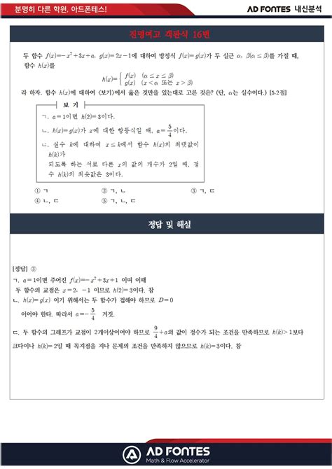 2023 진명여고 1학년 1학기 중간고사 내신분석 아드폰테스