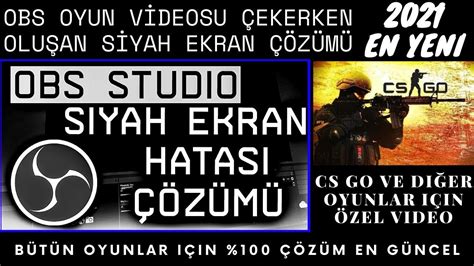 Obs Cs Go S Yah Ekran Ve S Yah Bar Z M L Stretched Ayarlari