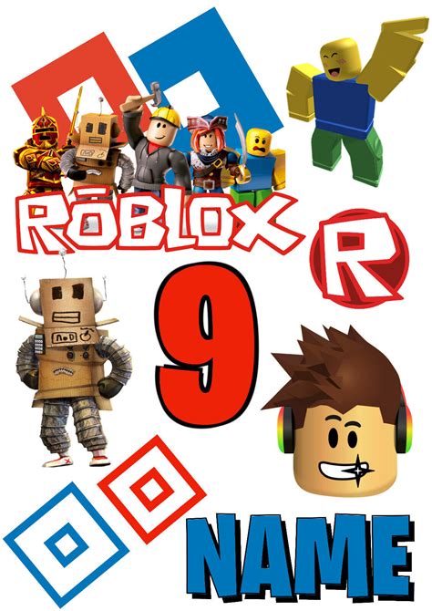 Personalised Roblox Cake Toppers Grelly UK