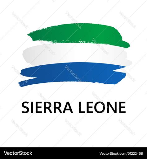 National Symbols Flag Of Sierra Leone Royalty Free Vector