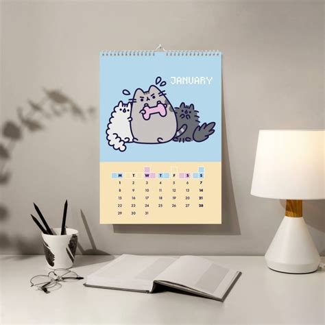 Calendario De Pared 2024 Pusheen A3 Erikstore