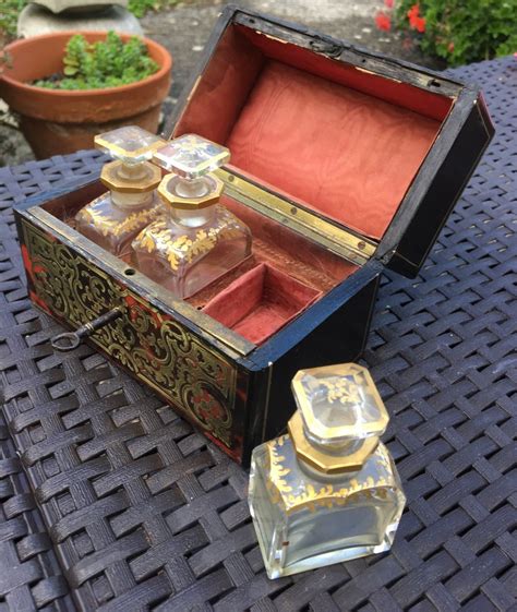 Proantic Coffret De Toilette En Marqueterie Boulle XIXème