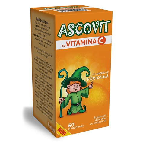 Ascovit Cu Vitamina C Aroma De Capsuni 20 Comprimate Omeg Farmacia