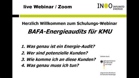 Inpunkto Energie Webinarinfo Energie Audit Youtube