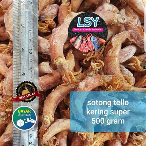 Jual Ikan Asin Cumi Sotong Jarum Telur Sotong Kering Super 500gr