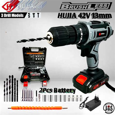 Jual Mesin Bor Cordless Hujia V Fullset Bor Baterai Futuristik Bor