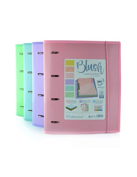 Carpeta De Anillas Block A4 Blush Pastel