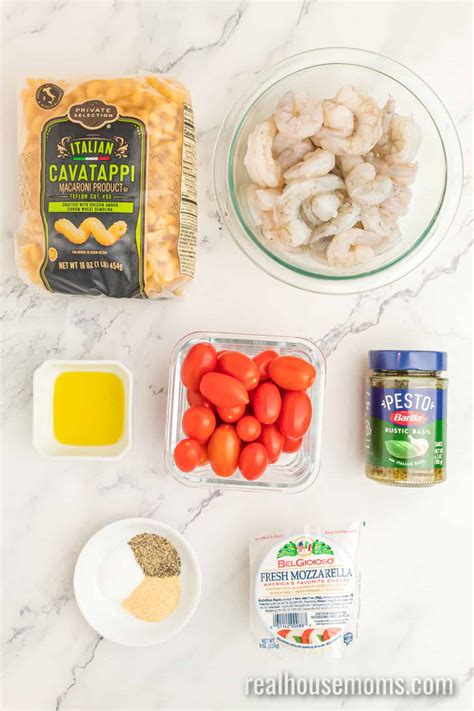 Quick Pesto Shrimp Pasta Real Housemoms