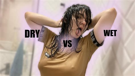 Dry Vs Wet Try On Haul See Through Try On Haul Shower With Me