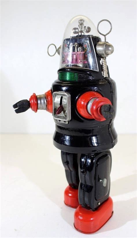 T N Nomura Mechanized Robby The Robot Battery Op Vtg Tin Japan