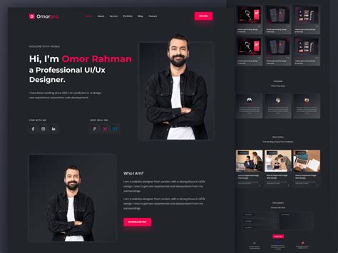 Personal Portfolio Website UI Design On Behance