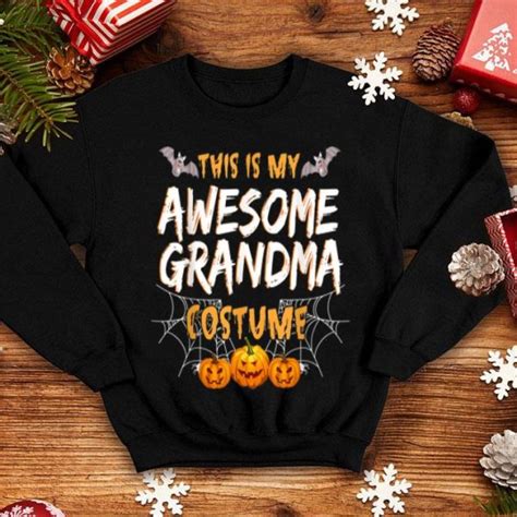 Awesome This Is My Awesome Grandma Costume Halloween T Shirt Hoodie