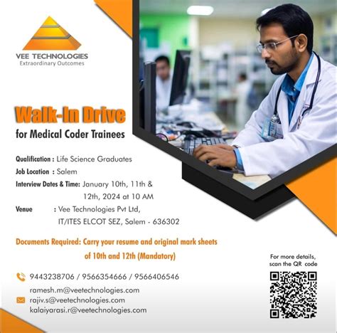 Walk In Drive For Medical Coding Fresher S January 10th 11th 12th