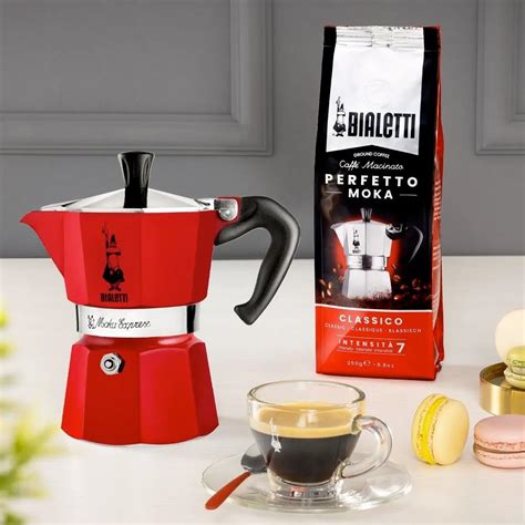 Bialetti Espressokocher Moka Express Red Kochform