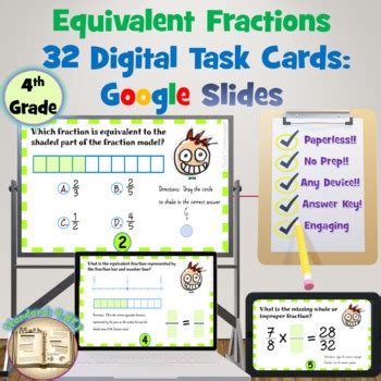 Equivalent Fractions Digital Task Cards Google Slides By Math