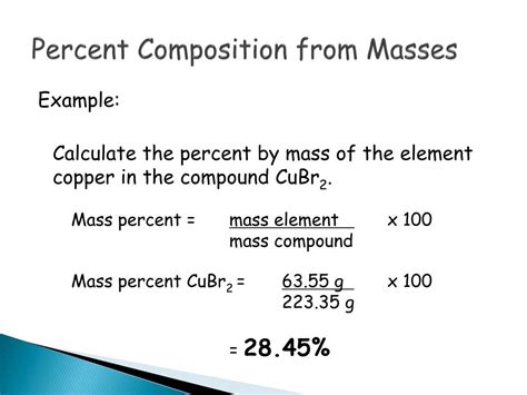 Ppt Mass Fraction For A Given Element Powerpoint Presentation Free