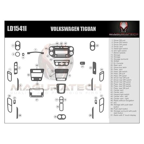 Dash Trim Kit For VOLKSWAGEN TIGUAN