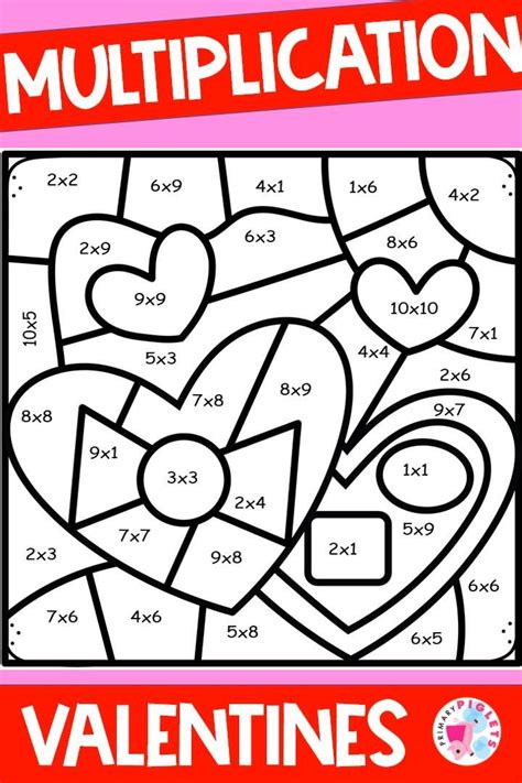 Valentines Multiplication Color By Number Video Video In