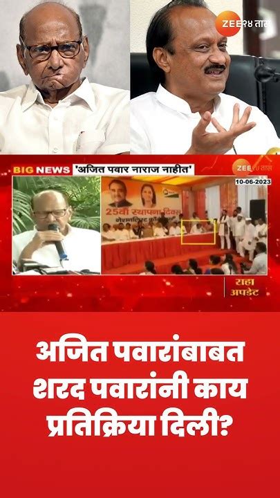 Sharad Pawar On Ajit Pawar अजित पवारांबाबत शरद पवारांनी काय