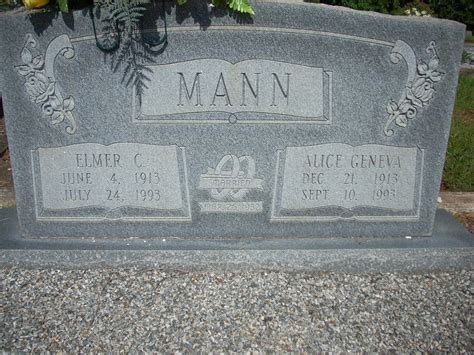 Alice Geneva Mann 1913 1993 Find A Grave Memorial