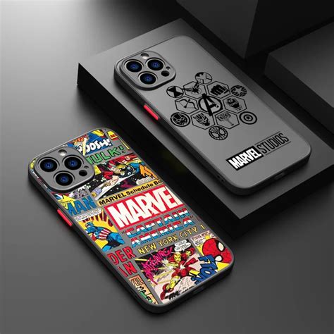 Capa De Telefone Transl Cido Fosco Marvel Avengers Art Anime Iphone