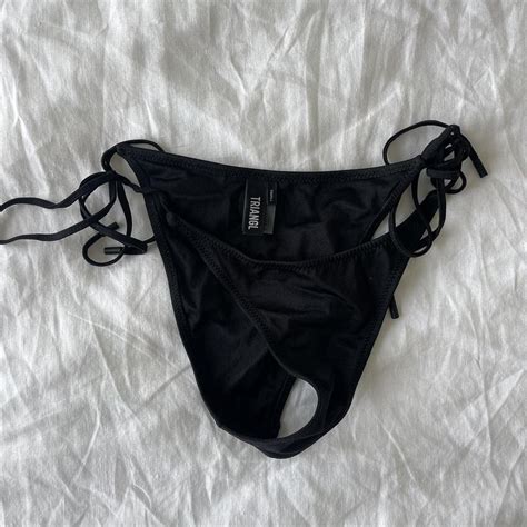 Triangl Swim Vinca Black Bikini Bottoms In Size Depop