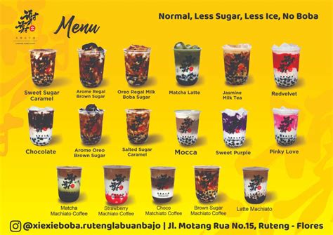 captain boba varian minuman  berbagai cita rasa