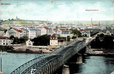 Ansichtskarte Postkarte Meißen in Sachsen Blick über akpool de