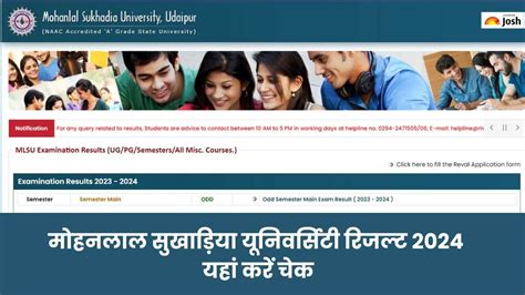 Mohanlal Sukhadia University Result Out Ma Msc Ba