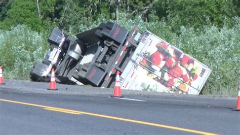 Semi Truck Rollover Crash On Or Hwy 126 2 Miles Near Leaburg