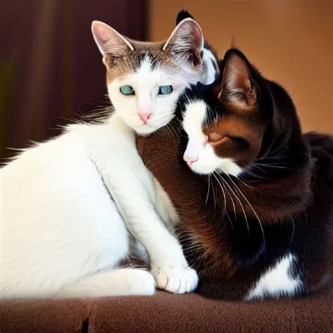 Two Cats Cuddling Each Other Stable Diffusion OpenArt