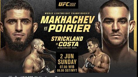 Jadwal Dan Link Live Streaming TV UFC 302 Islam Makhachev Vs Dustin