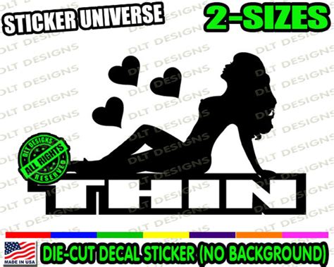 THIN Hearts Naked Mudflap Women Car Window Decal Bumper Etsy