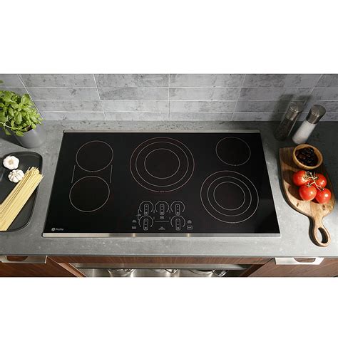 GE Profile 36" Electric Built In Cooktop Stainless Steel PEP9036STSS ...