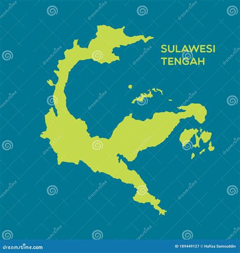 Map Of Sulawesi Tengah. Vector Illustration Decorative Design | CartoonDealer.com #189449127